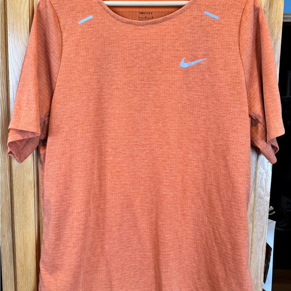 Nike Orange Heather Dri-FIT Short Sleeve Athletic Tee
